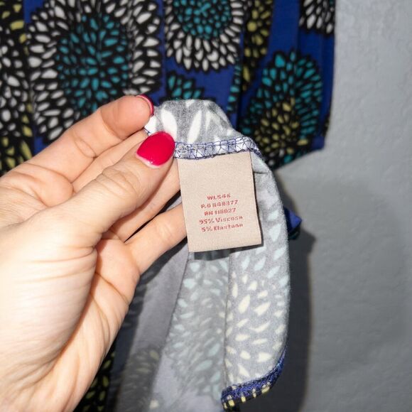 Boden Blue Abstract Flower Printed Y2K Tunic Dress‎ Size 8 - Picture 5 of 6